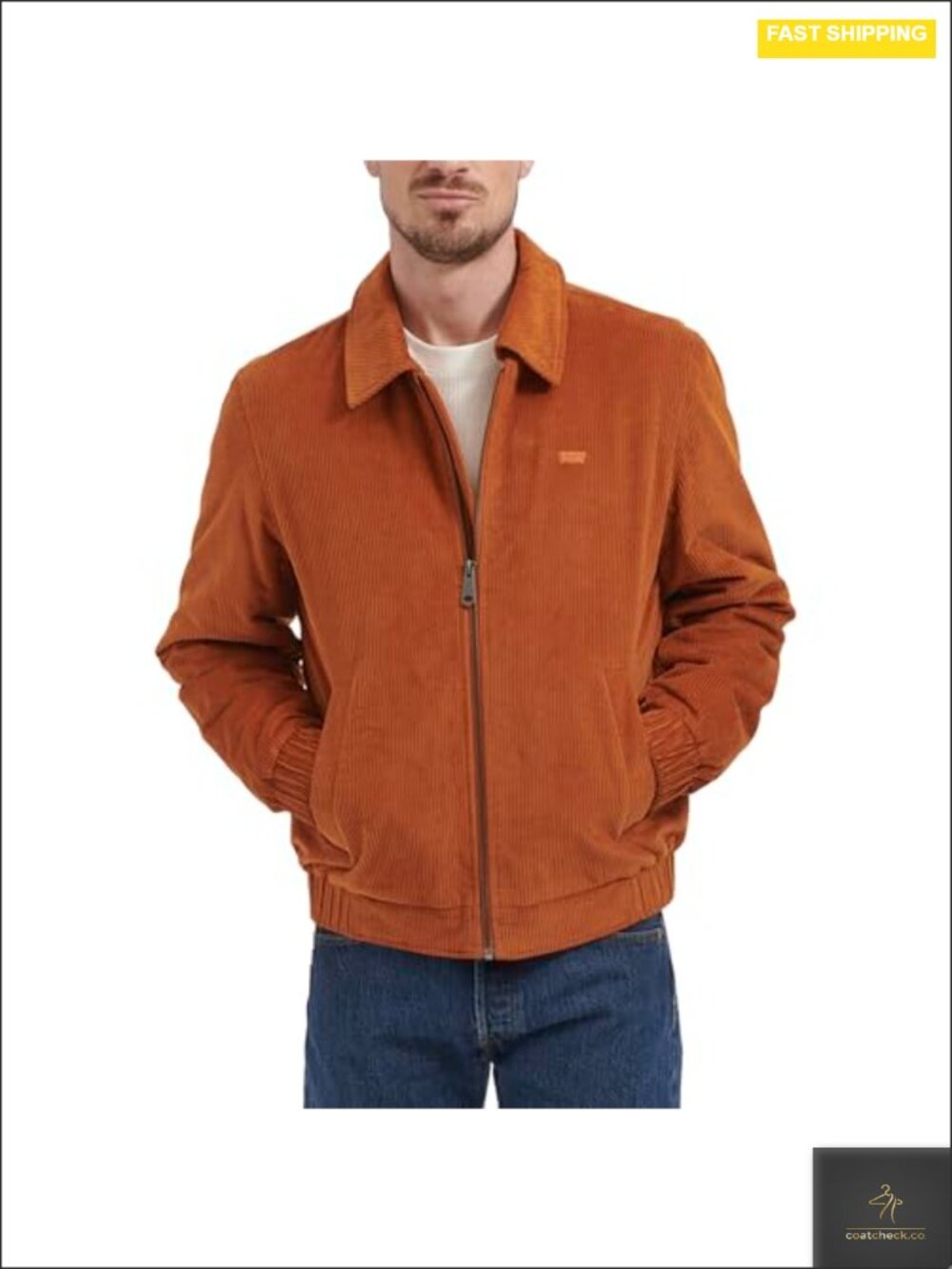 Levi's Men's Cotton Corduroy Bomber Jacket Coat Fitted